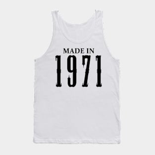 Made in 1971 year | Simple Black Tank Top